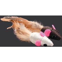 Lot de 2 souris jouet chat L 2 x p 2 x h 5 cm
